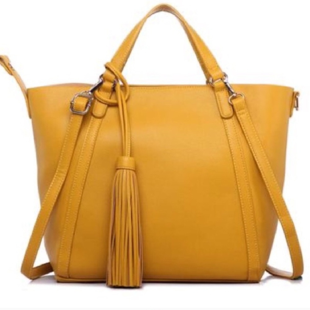 --SOLD---'Beautiful mustard tote bag